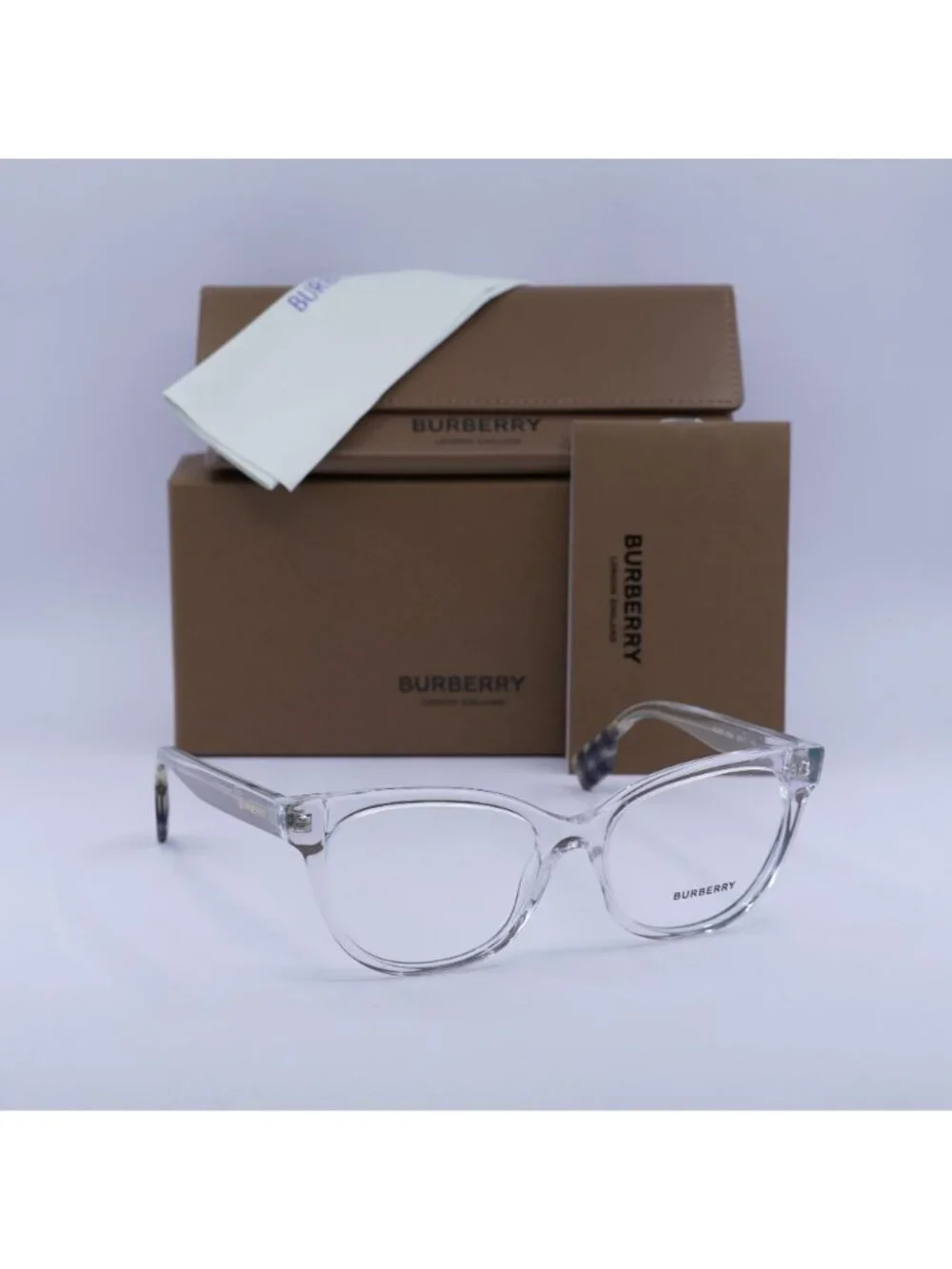 Burberry BE2375 3024 Cat Eye Eyeglasses 53mm - Transparent